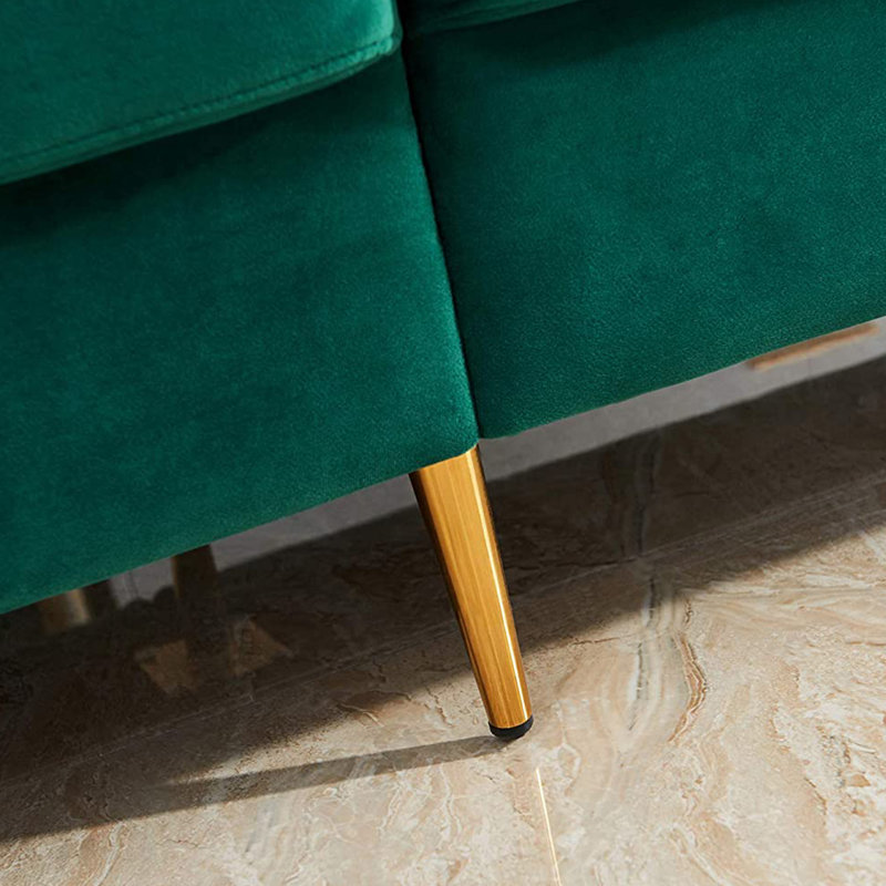 Fabric 31.5'' Reception Loveseat, Green