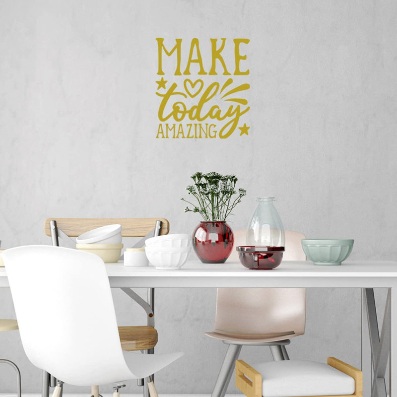 Adhésif décoratif «Make Today Amazing Inspirational», H 13 po x l 12 po, Or