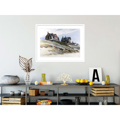 Chalets à Wellfleet par Edward Hopper - impression giclée encadrée