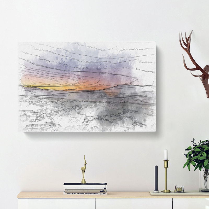 Sunrise Over The Yorkshire Dales - Wrapped Canvas Painting, 60cm H x 91cm W x 4cm D