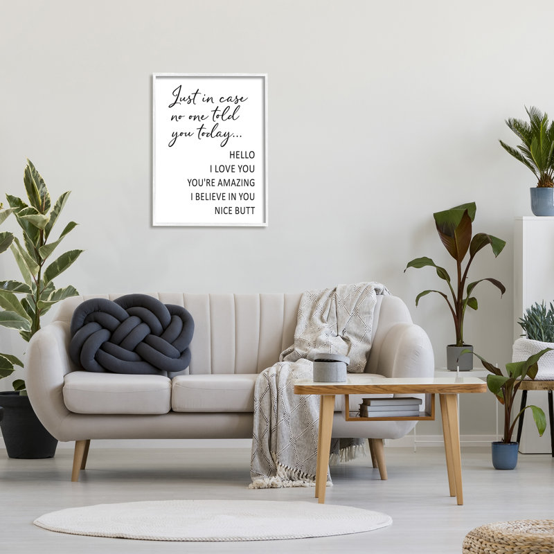 Drôle de flatterie et humour décontracté, H 30 po x l 24 po x P 1,5 po, Giclée encadrée blanc bord de mer