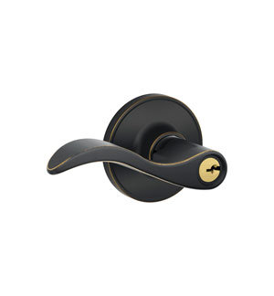 Seville Keyed (Entry) Door Lever, Matte Black