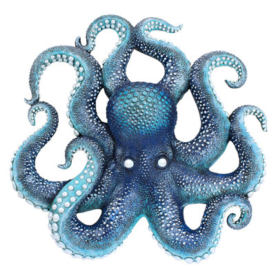 Deadly Octopus of the Coral Reef Wall Sculpture