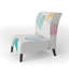 Fauteuil de chambre rembourré Joy Geometric Simple - Mid-Century