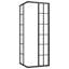 Écran de cabine de douche vidaXL pour salle de bain ESG et aluminium 31,5 po x 27,6 po x 70,9 po transparent et noir-131402655