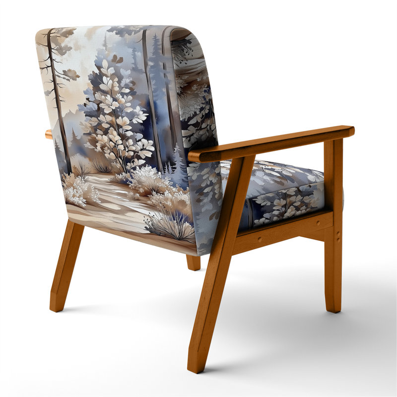 Chaise rembourrée Forest - Dreamy Spring, Brown Square Arms