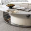 Table basse moderne avec rangement en dalle de pierre-133042467
