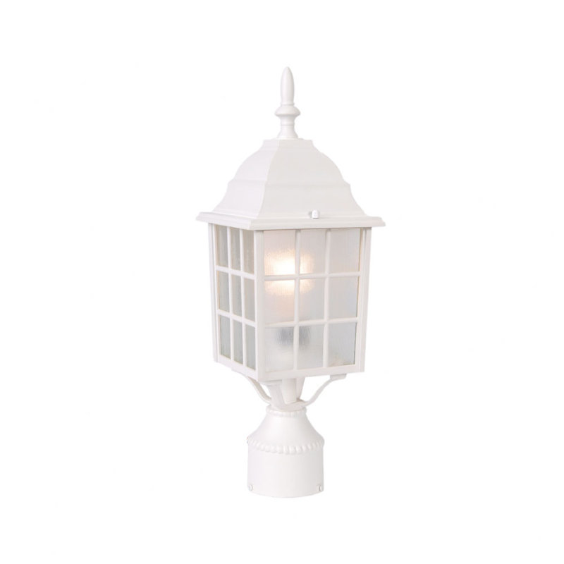 Tête de lanterne H 18 po à 1 lumière Belfield, Blanc texturé