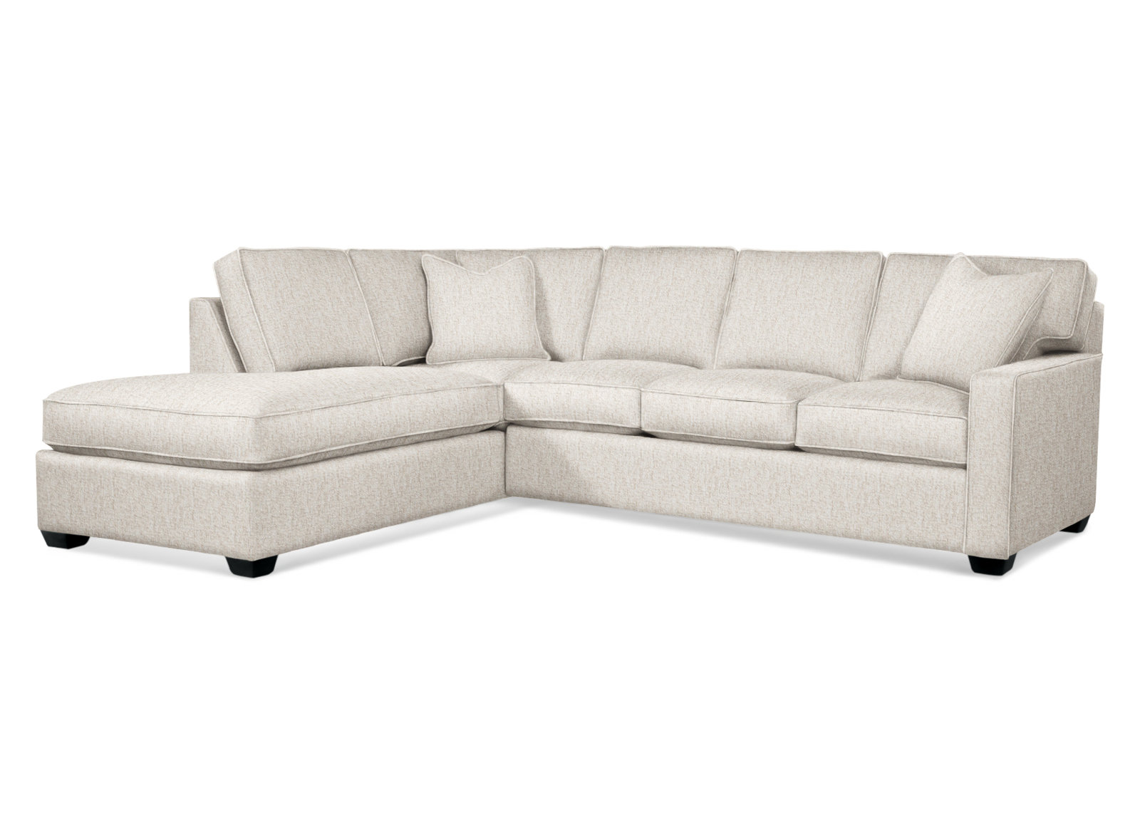 Ellora Upholstered Chaise L-Sectional, Black, Left Hand Facing, Brown Geometric, 0456-33