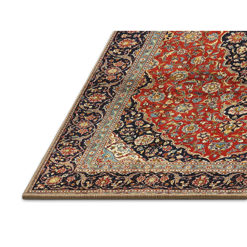 Tapis décoratif brun oriental Gracie-mai, Rectangle 5 pi x 7 pi