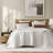 Premium 3-piece King Linen Bedding Set, Breathable And Durable, White