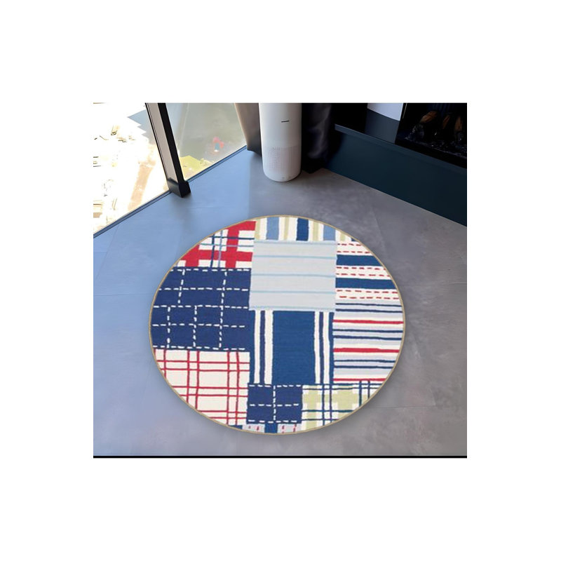 Tapis rond lavable à la machine, Sous-tapis rond 3 pi 11 po inclus