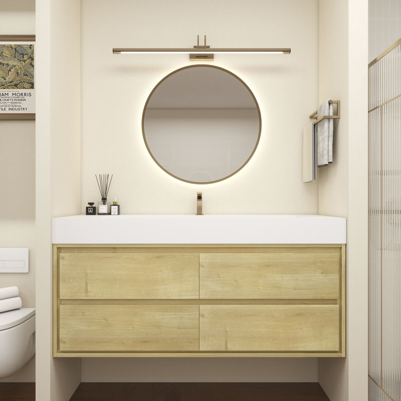 Victoria 60''Bathroom Vanity Base, Light Oak