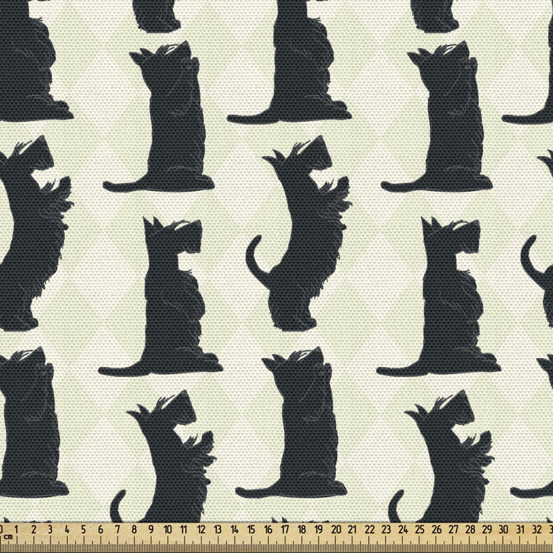 Tissu pour chien Ambesonne Scottie, l 58 po x L 72 po