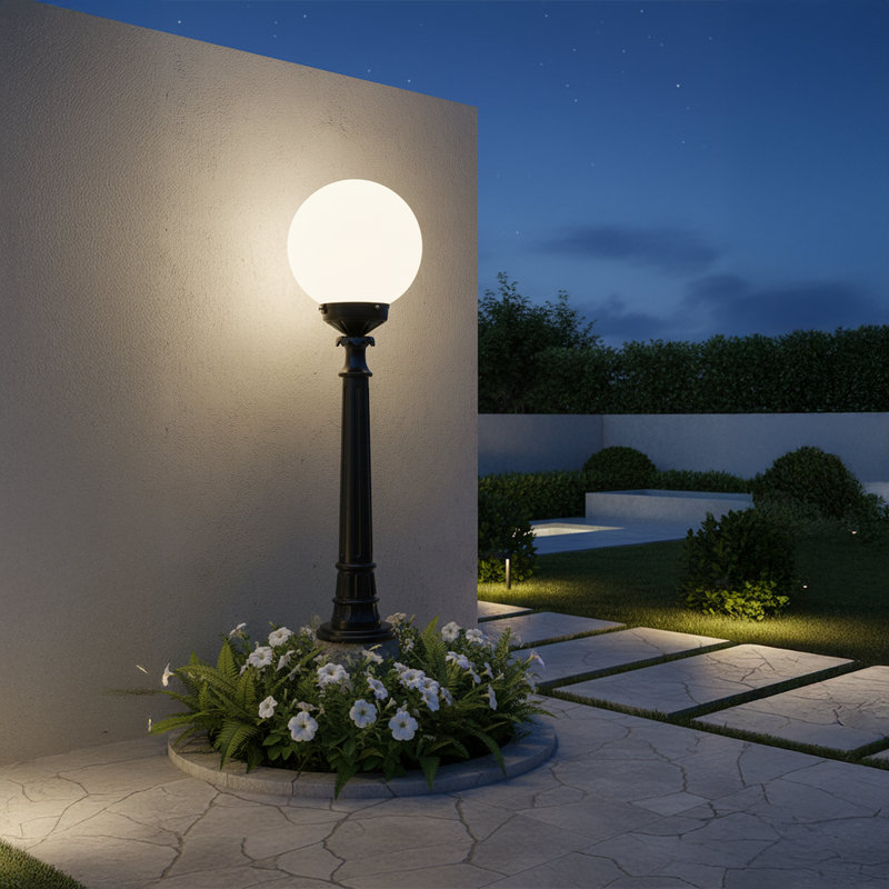 Globe Outdoor Floor Lamp