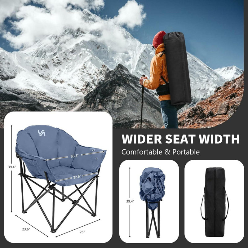 Fauteuil de camping chauffant Nobuyasu, Droite bleu