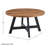 Almirante Coffee Table - Industrial Modern Round Table with MDF Top and Metal Base - Furniture for Living Room, Apartment, or Dorm Room