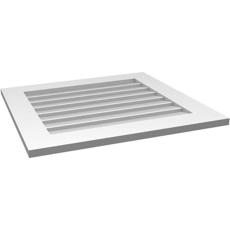 Vent à pignon rectangulaire en uréthane non-fonctionnel, H 26 po x l 28 po x P 1 po