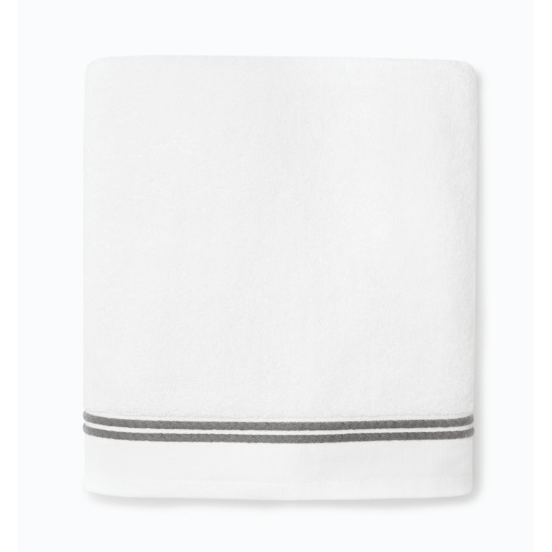 Aura Bath Sheet, White/Charcoal