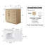 Meuble-lavabo sur pied en bois massif 36 po x H 35 po avec comptoir en marbre de culture blanc et lavabo simple en céramique, chêne-379713609-379713610