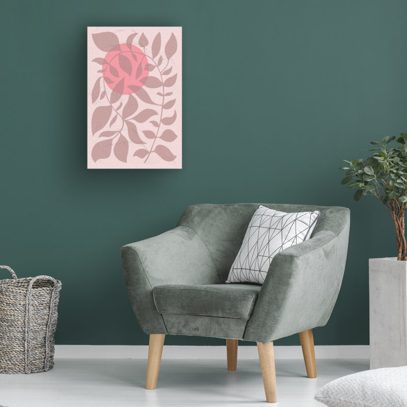Art sur toile, «ologica bolina rose », H 12 po x l 19 po