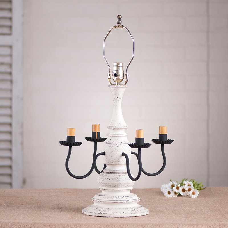 Malik Solid Wood Torchiere Lamp, Americana White