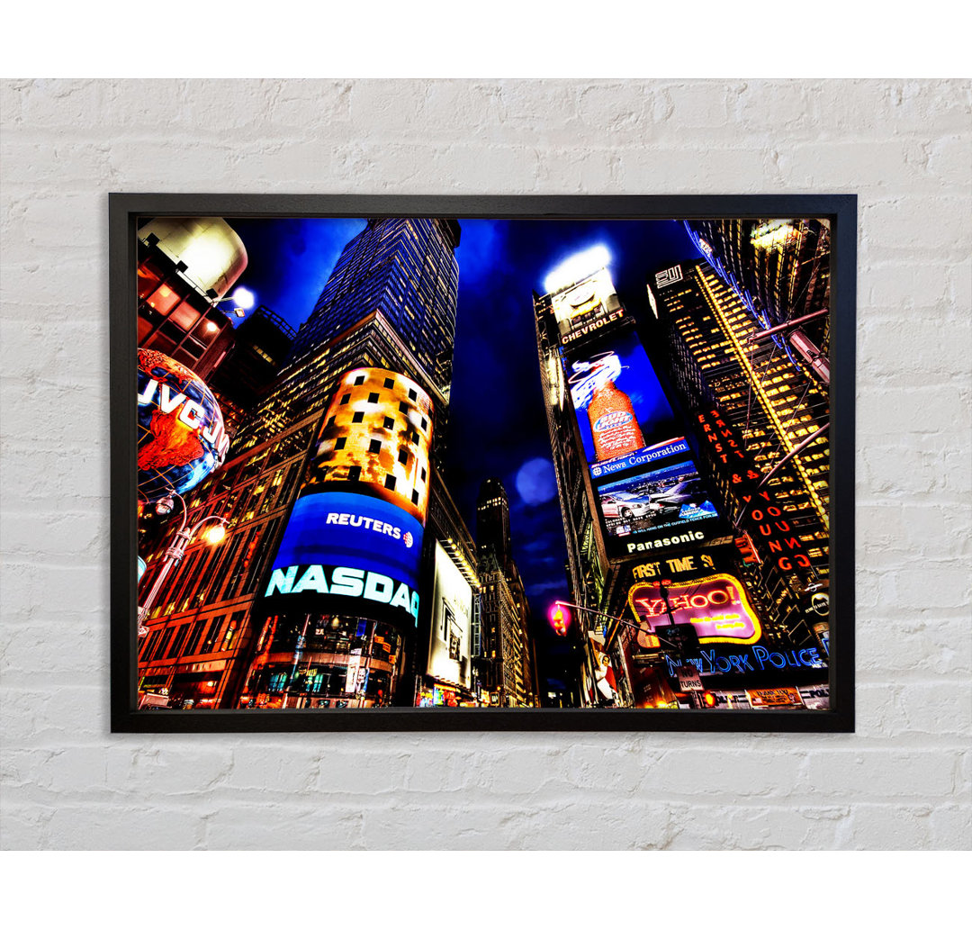 NYC Times Square Lights - Einzelne Bilderrahmen Kunstdrucke auf Leinwand