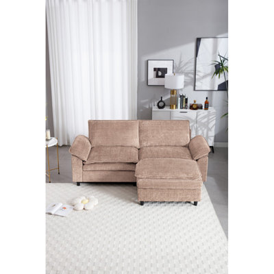 Canapé moderne avec repose-pieds avec repose-pieds, canapé modulaire 2 places avec assise profonde, canapés en nuage avec coussins décoratifs