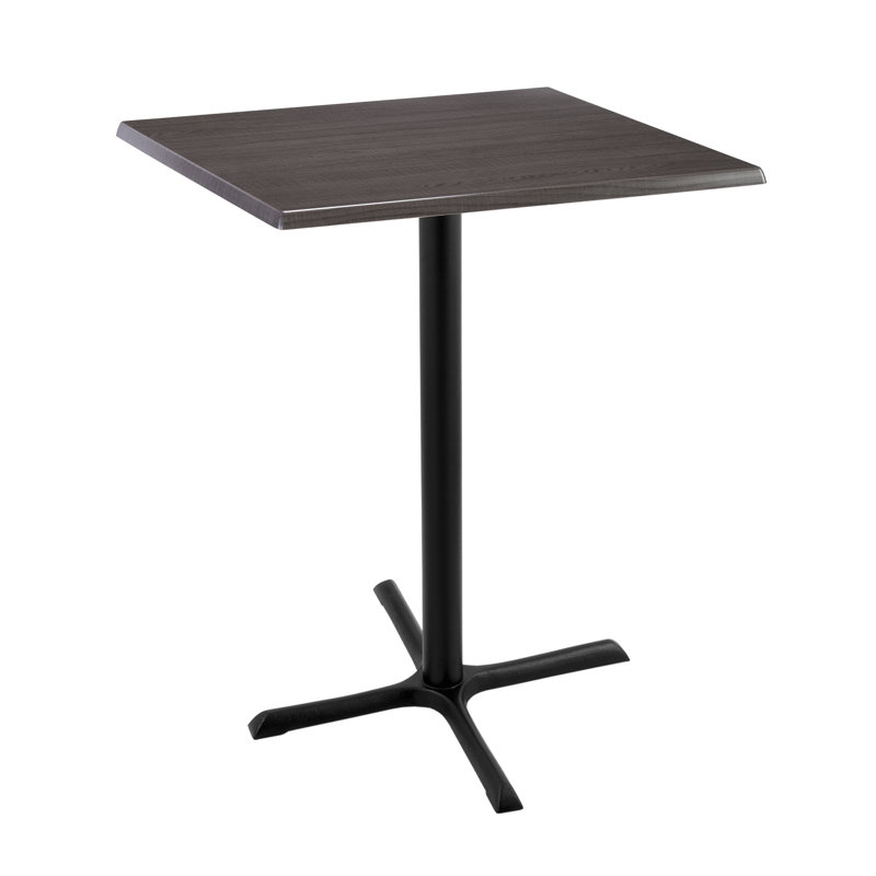 Indoor/Outdoor Table, Charcoal, 30" L x 30" W x 42" H