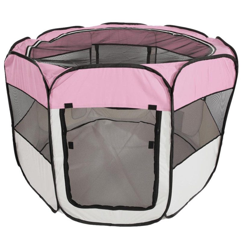 Sac de transport pour animaux Cavazos Kennel Fence, H 37,01 po x l 57 po x P 57 po, Rose