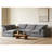 Chenille Fabric Upholstered Boneless Sofa, Oversized Comfy Cloud 3-Seater With Double Plush Cushion For Ultimate Comfort