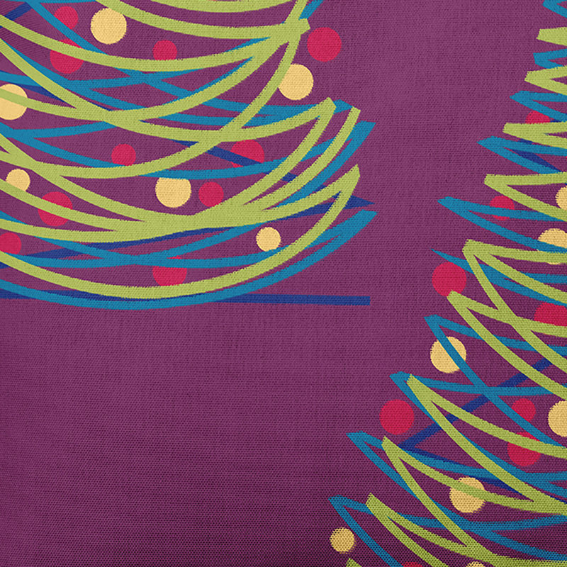 Housse de coussin de sapin de Noël sqaure, H 16 po x l 16 po, Mauve