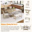 6-Piece Wood Dining Table Set Kitchen Table Set With Long Bench And 4 Dining Chairs, Modern Style, Natural