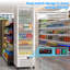 12,4 pieds cubes Réfrigérateur commercial de marchandise de boissons Ft, réfrigérateur à porte vitrée simple avec éclairage DEL et tablettes réglables