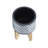 CERAMIC AZTEC PLANTER ON WOODEN STAND, GRAY-781218279