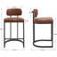 Upholstered Counter Stool with Metal Frame-1360849625