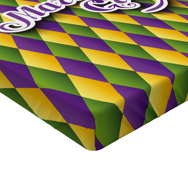 Microfiber Geometric Fitted Sheet, Full Fitted Sheet