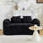 Compression Sofas, Black Chenille Foam Spring Modern Compact Loveseat