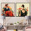 «Frence Essence In Minimalist Fashion Portrait IV», femme, art mural sur toile, ensemble de 2
