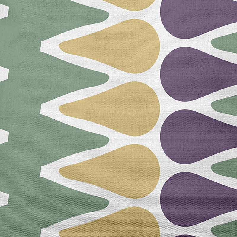 Geometric Outdoor Reversible Throw Pillow, Green