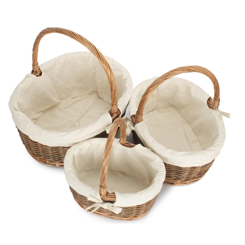 Wicker Laundry Basket with Handles