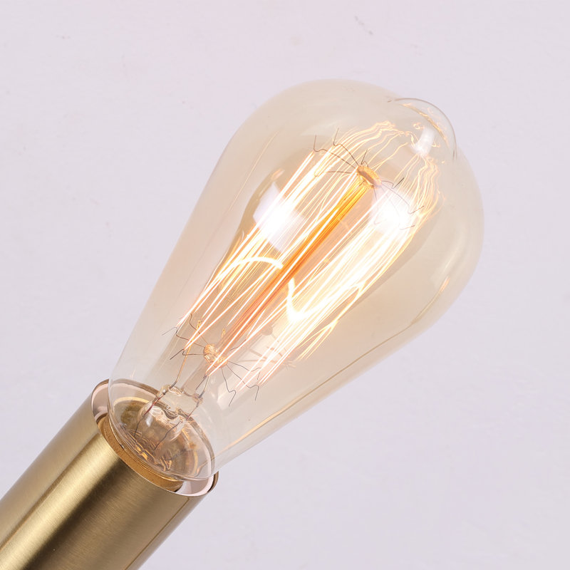 Plafonnier Spoutnik semi-encastré 8 lumières Jacobson pour salon et chambre à coucher, Noir / or