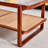 Mittal 45.3" Mid-Century Rectangular Coffee Table with Rounded Edges, Fluted Glass Top & Rattan Shelf, Manufactured Wood Sled Base-916769108