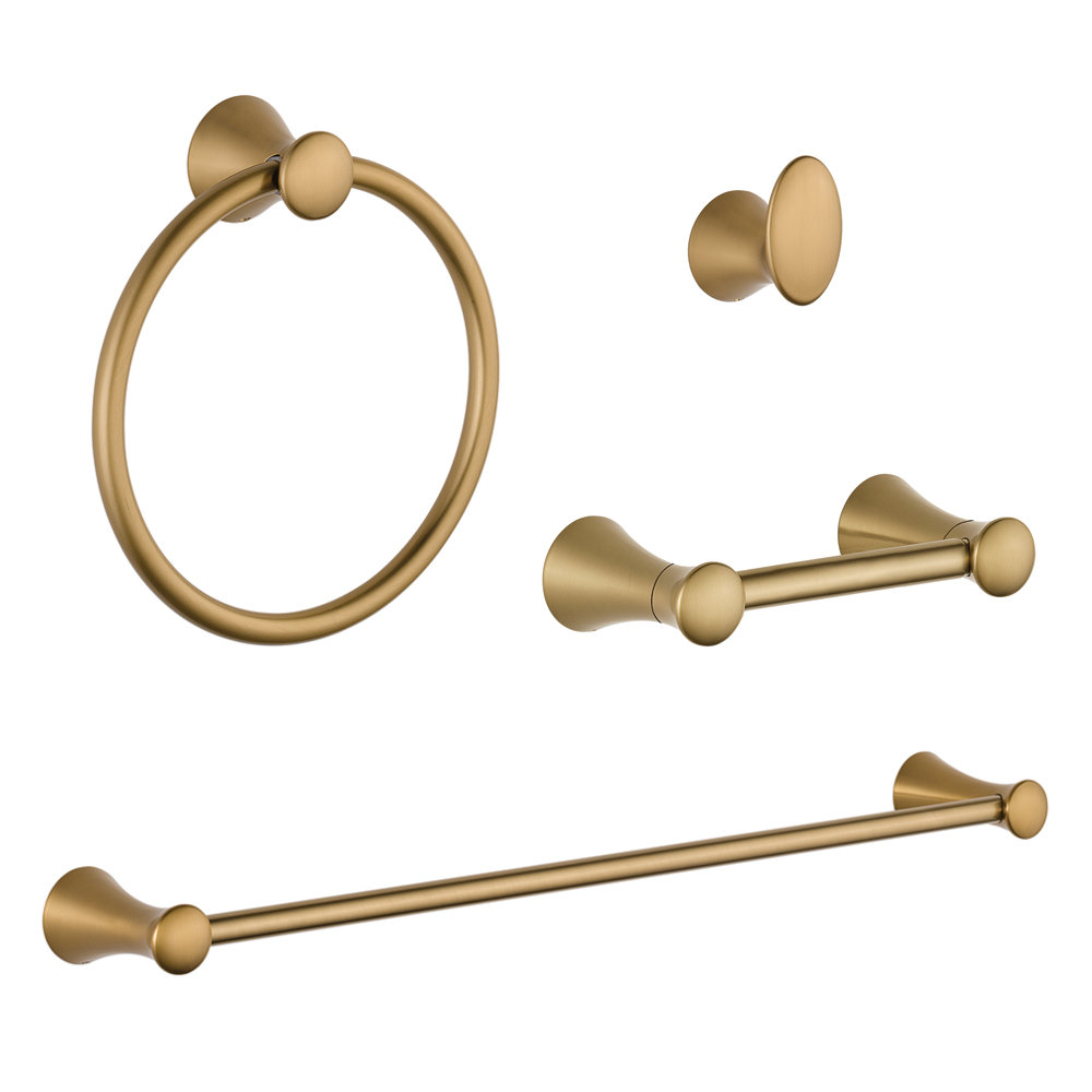 Lahara 4-Piece Bathroom Hardware Set, Champagne Bronze