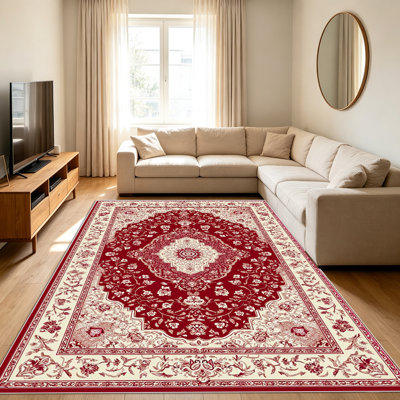 Tapis de style persan traditionnel 1 pièce pour le salon, doux et confortable, convient à toutes les saisons, facile à entretenir, tapis de sol intérieur lavable à la machine, convient à la chambre à coucher, à la salle à manger, au couloir, au patio, au balcon, à la maison, à la décoration extérieure .