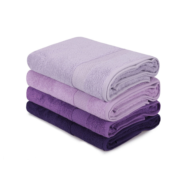 Midweight Bath Towel, Light Lilac/Lilac/Purple