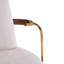 Tabouret de bar industriel moderne avec structure en métal et accoudoirs courbés