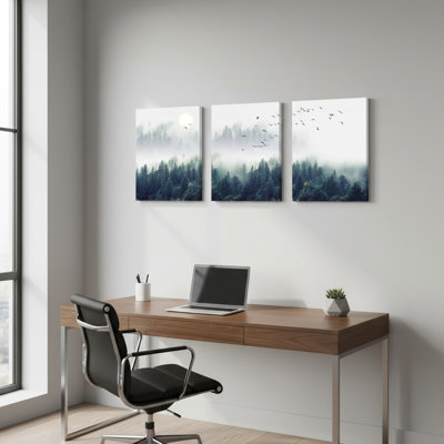 3 Piece No Frame Print on Canvas