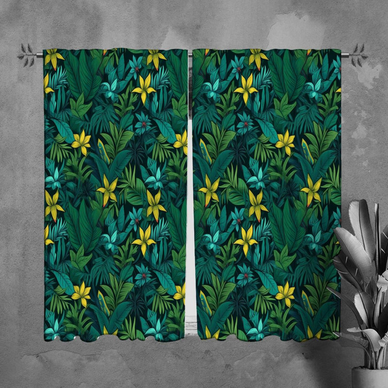 Terriana Polyester Room Darkening Curtain Pair, L 20 po x L 61 po