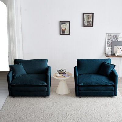Ensemble de 2 fauteuils d'appoint Gavril Modern